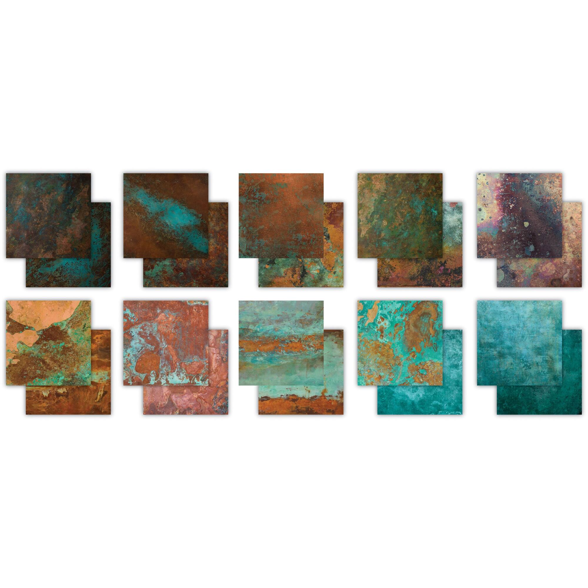Craft Consortium Double-Sided Paper Pad 6" x 6" 40 ct. Patina, 20 Designs